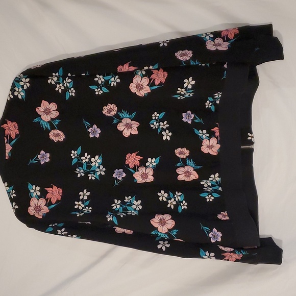 Lane Bryant Jacket Floral Bomber Style Lined Black Pink Flowers Plus Size 26/28 - Picture 5 of 7